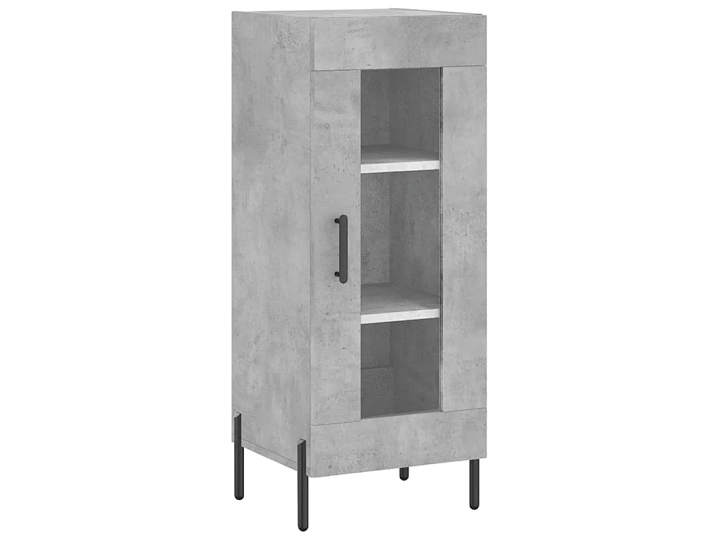 Credenza Grigio Cemento 34,5x34x180 cm in Legno Multistrato