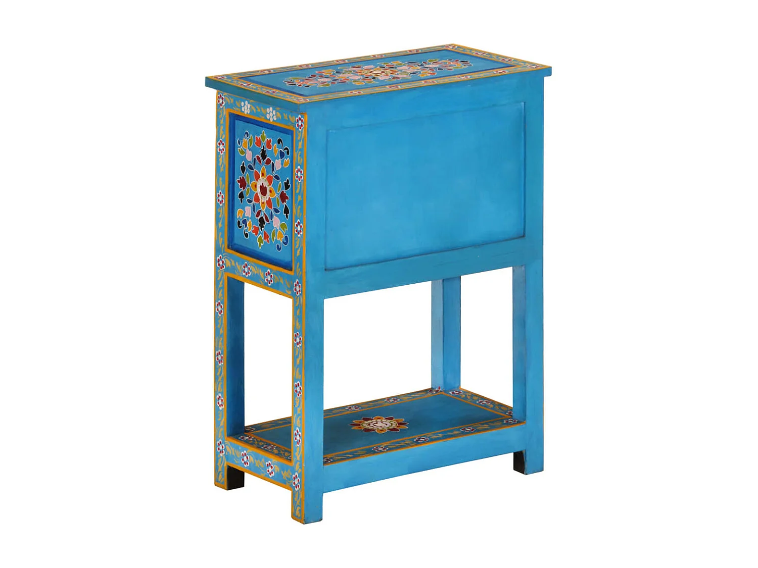 Buffet turquoise 55x30x76 cm bois massif de manguier
