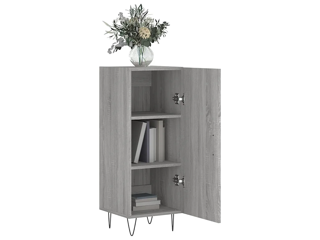 Credenza Grigio Sonoma 34,5x34x90 cm in Legno Multistrato