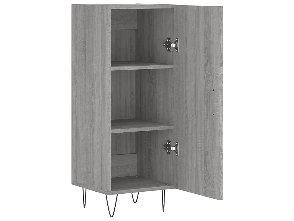 Credenza Grigio Sonoma 34,5x34x90 cm in Legno Multistrato
