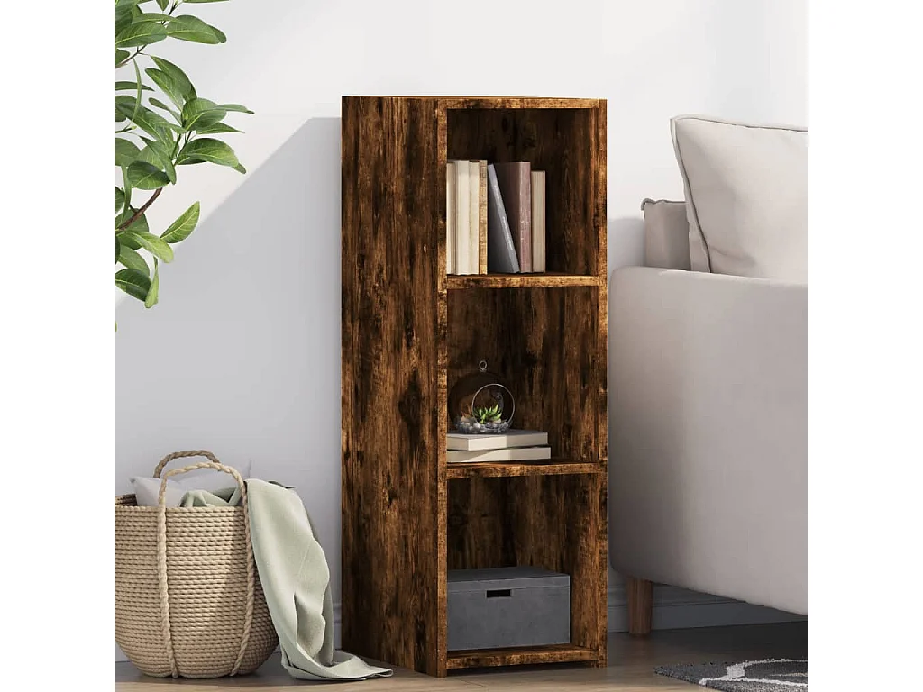 Buffet chêne fumé 30x41x93 cm bois d'ingénierie
