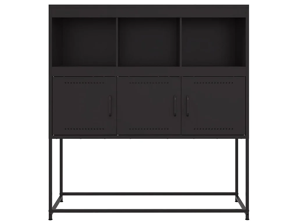 Buffet noir 100,5x39x107 cm acier