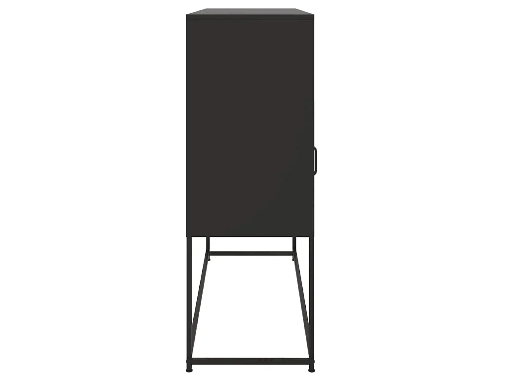 Buffet noir 100,5x39x107 cm acier