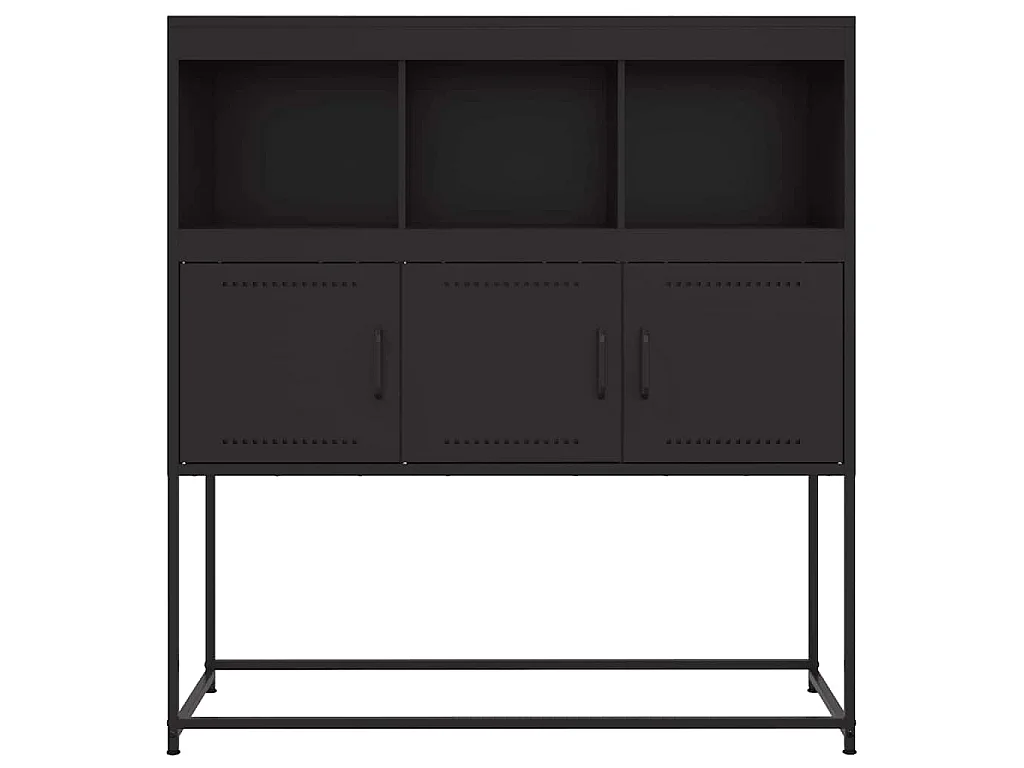 Buffet noir 100,5x39x107 cm acier