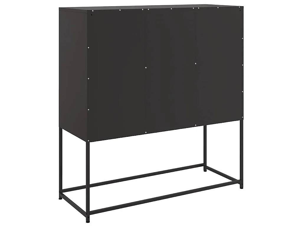 Buffet noir 100,5x39x107 cm acier
