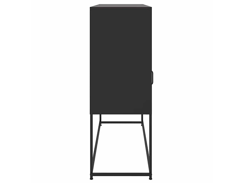 Buffet noir 100,5x39x107 cm acier