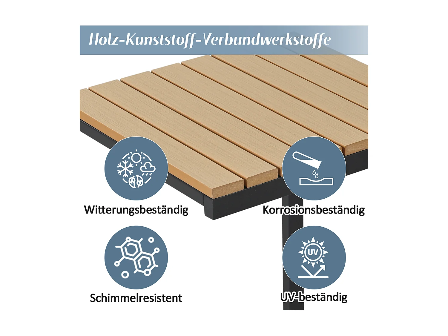 Ensemble de mobilier de jardin - 173 x 69 x 82 cm - canapé 3 places inclinable réglable + table - métal + Polyester - gris
