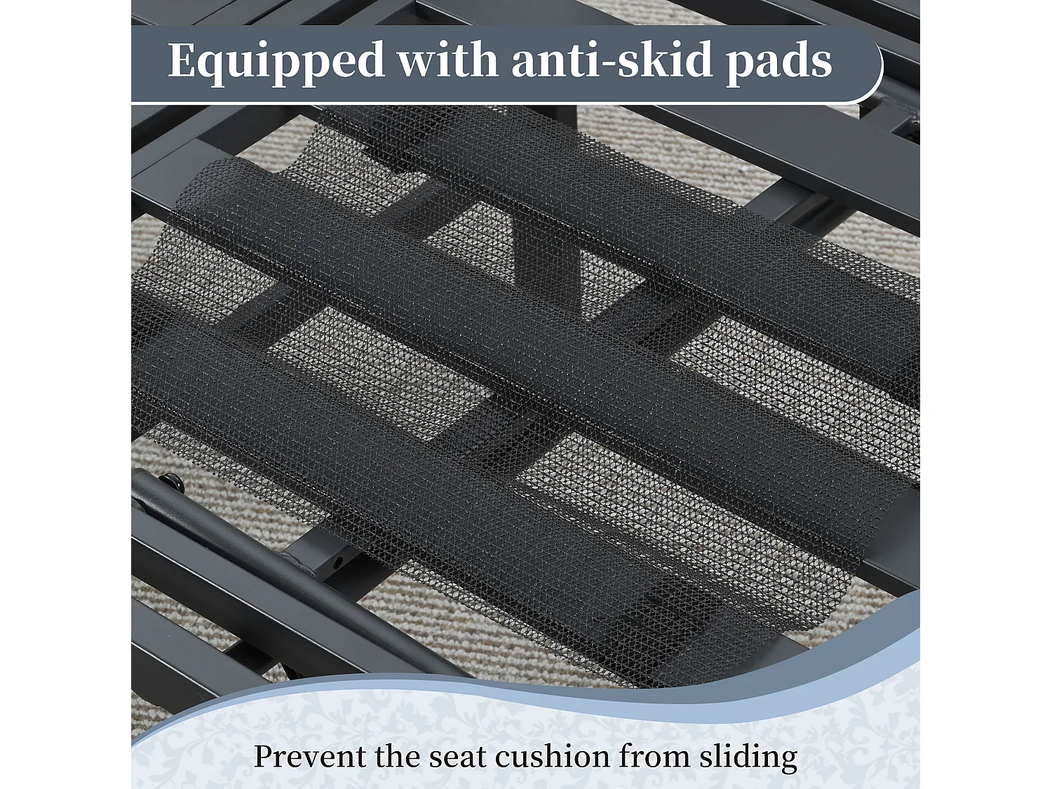 Ensemble de mobilier de jardin - 173 x 69 x 82 cm - canapé 3 places inclinable réglable + table - métal + Polyester - gris