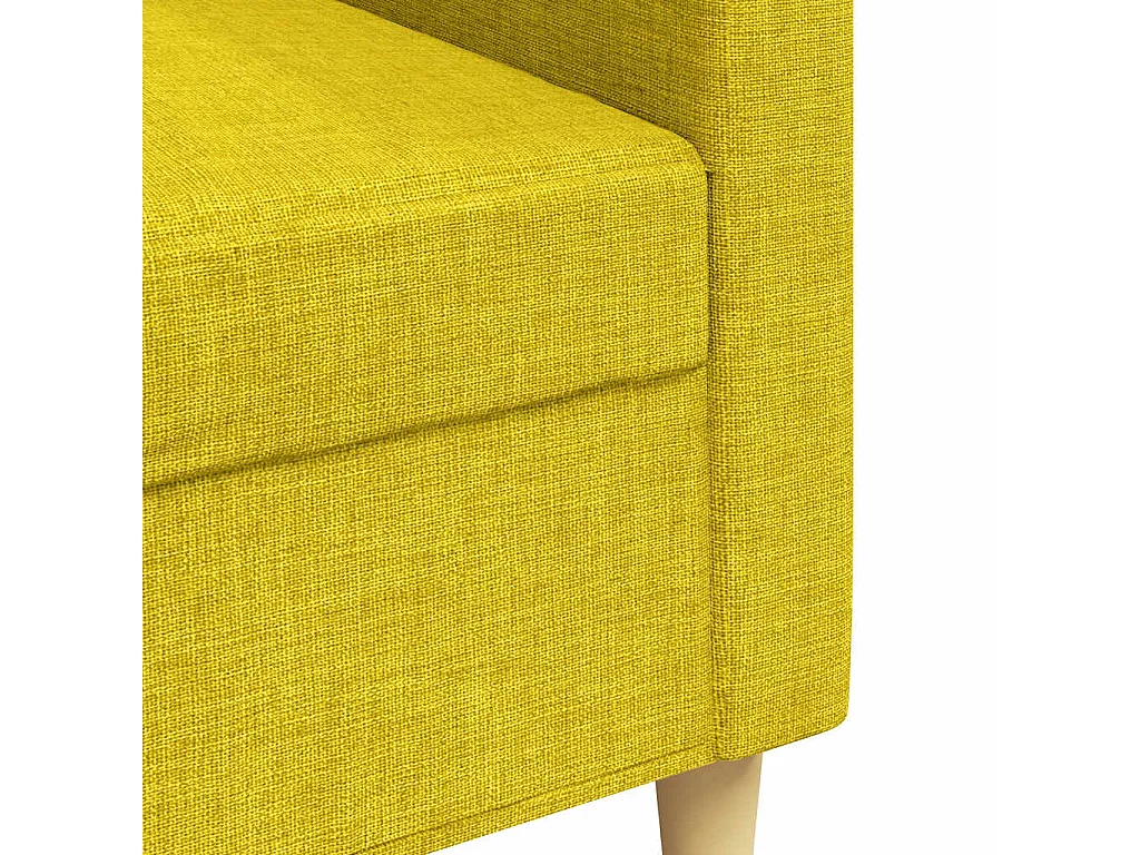 Canapé à 3 places Jaune clair 210 cm Tissu