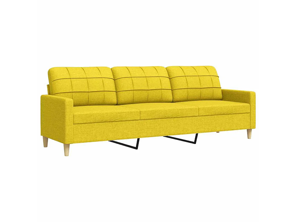 3-Sitzer-Sofa Hellgelb 210 cm Stoff