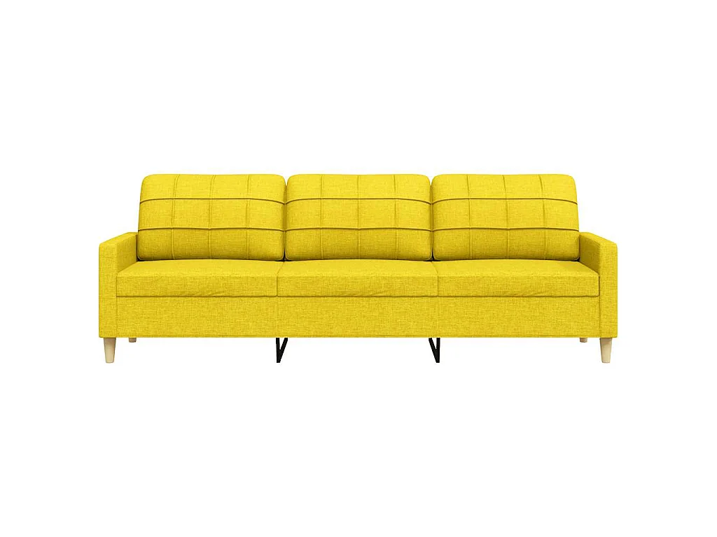 3-Sitzer-Sofa Hellgelb 210 cm Stoff