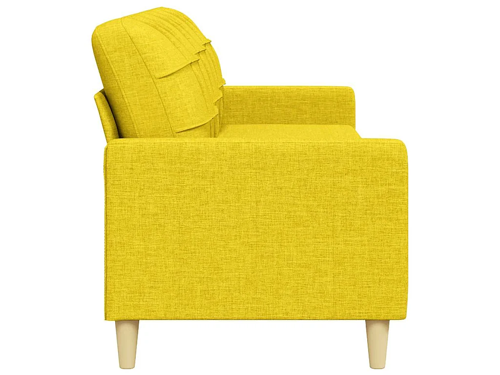 3-Sitzer-Sofa Hellgelb 210 cm Stoff