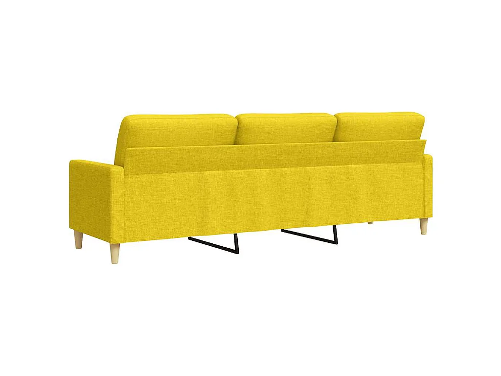 3-Sitzer-Sofa Hellgelb 210 cm Stoff