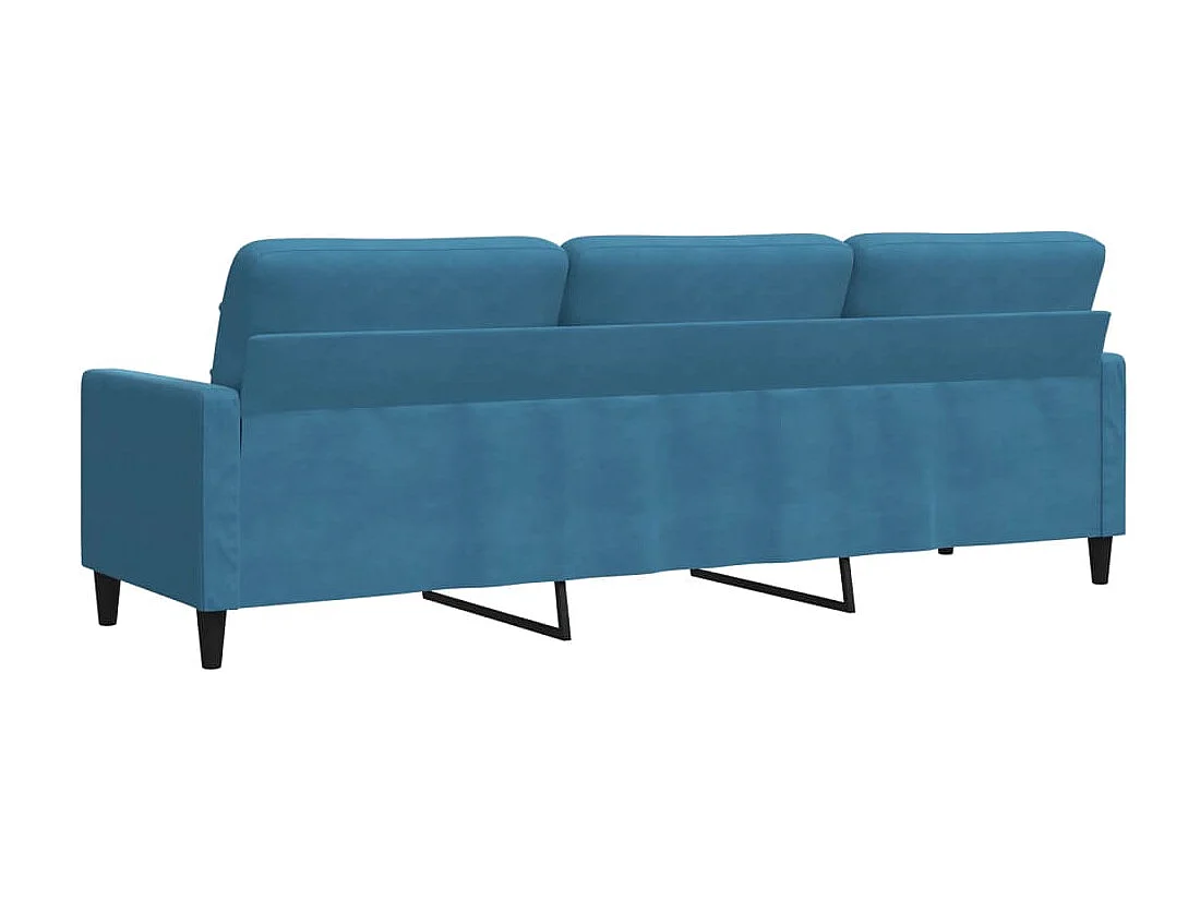Canapé à 3 places Bleu 210 cm Velours