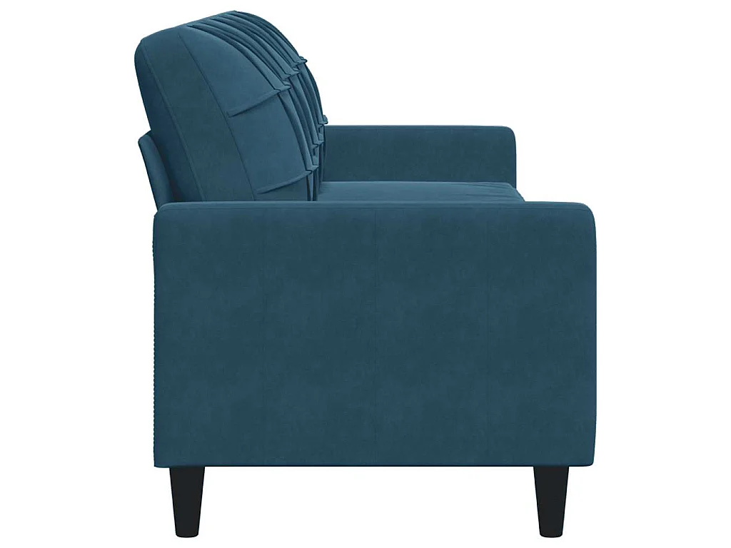 Canapé à 3 places Bleu 210 cm Velours