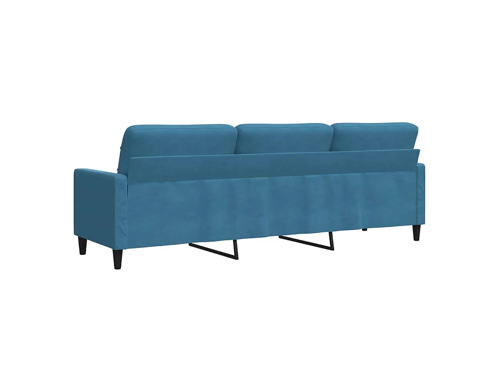 Canapé à 3 places Bleu 210 cm Velours
