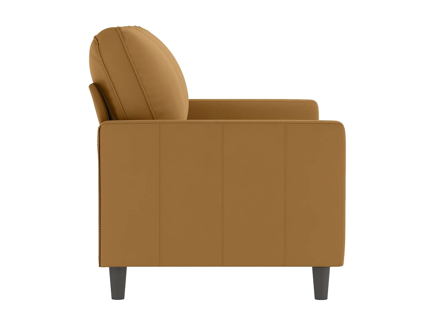 2-Sitzer-Sofa Braun 120 cm Samt