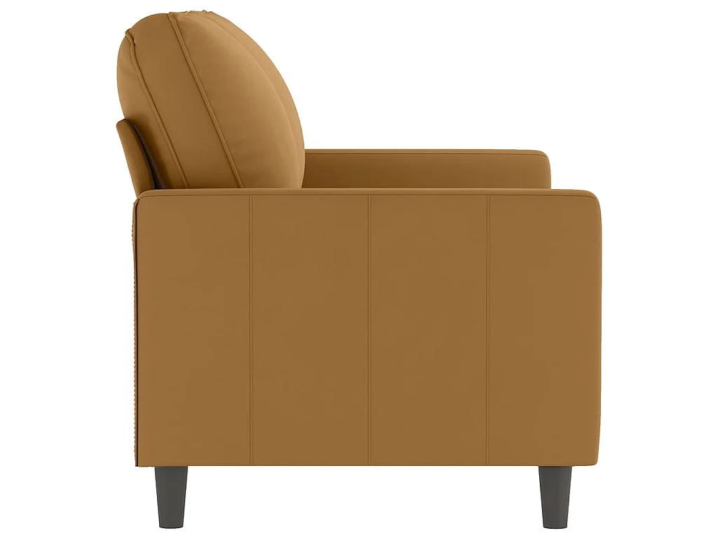 Canapé à 2 places Marron 120 cm Velours