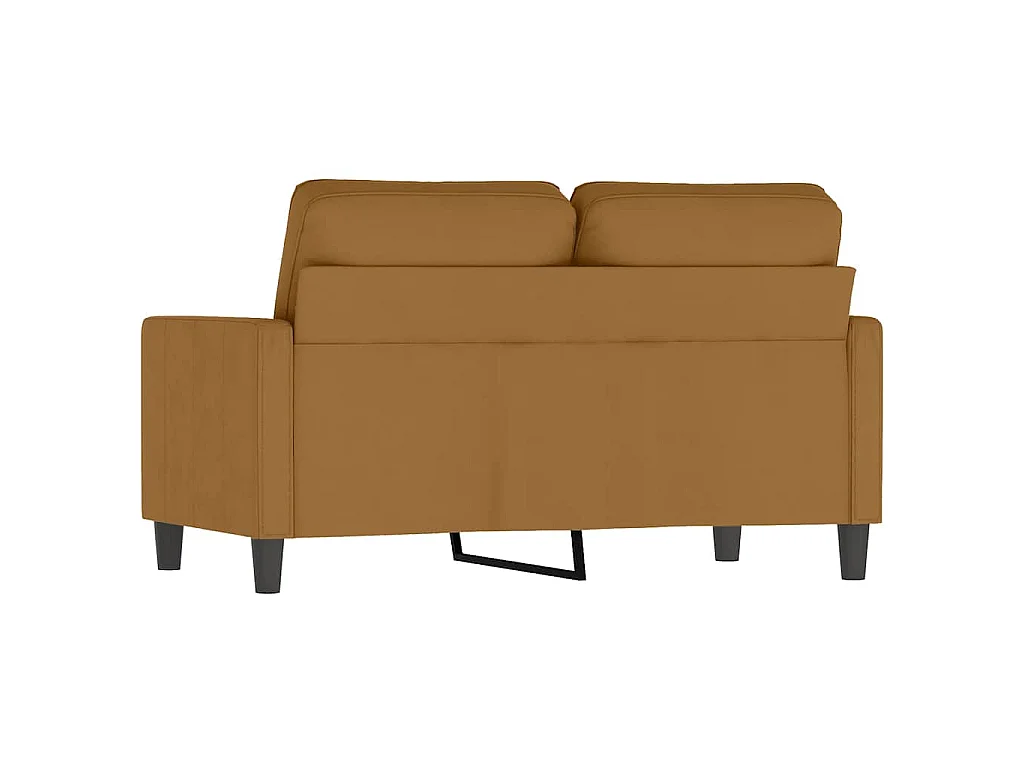 Canapé à 2 places Marron 120 cm Velours