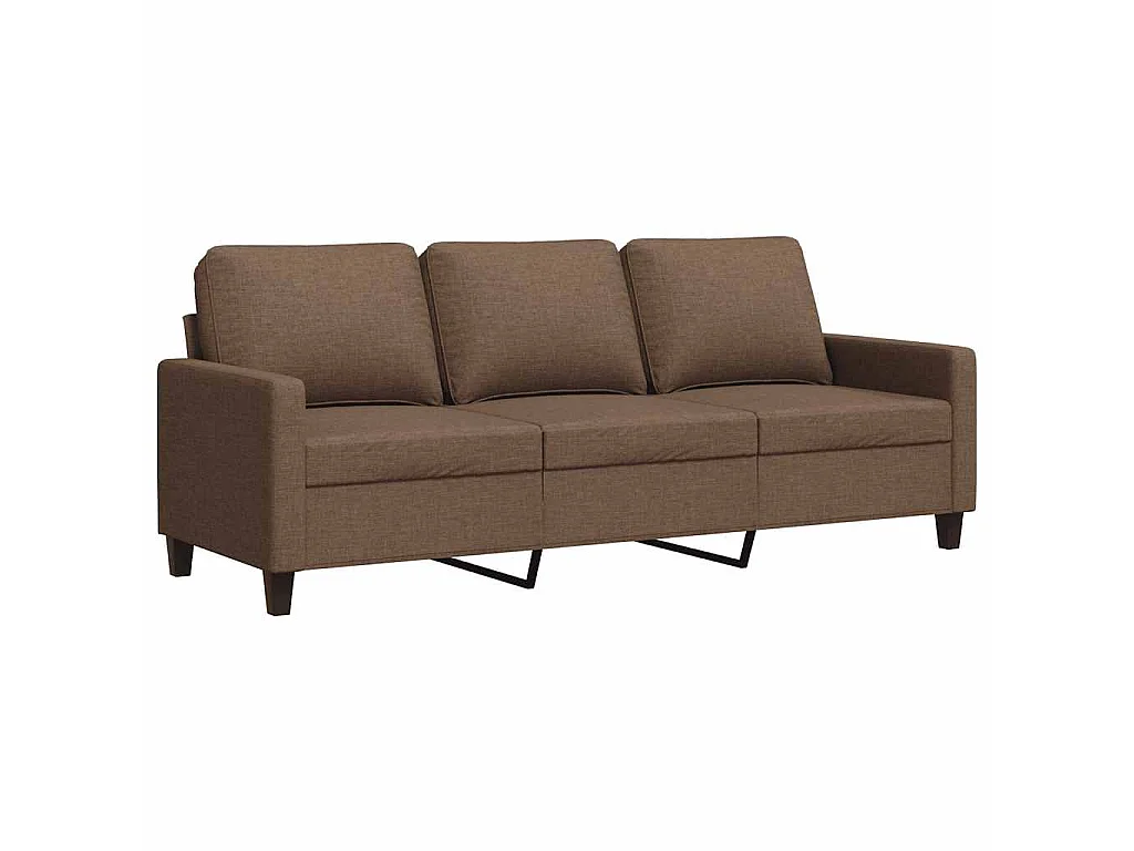 Canapé à 3 places Marron 180 cm Tissu