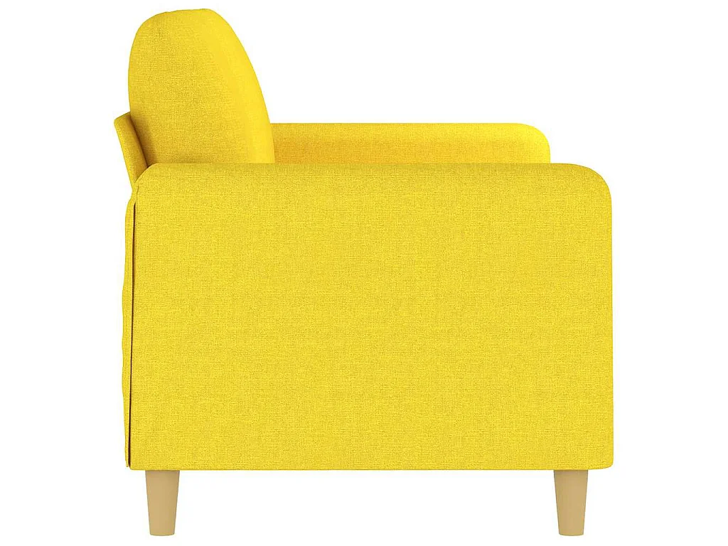 Canapé à 2 places Jaune clair 140 cm Tissu