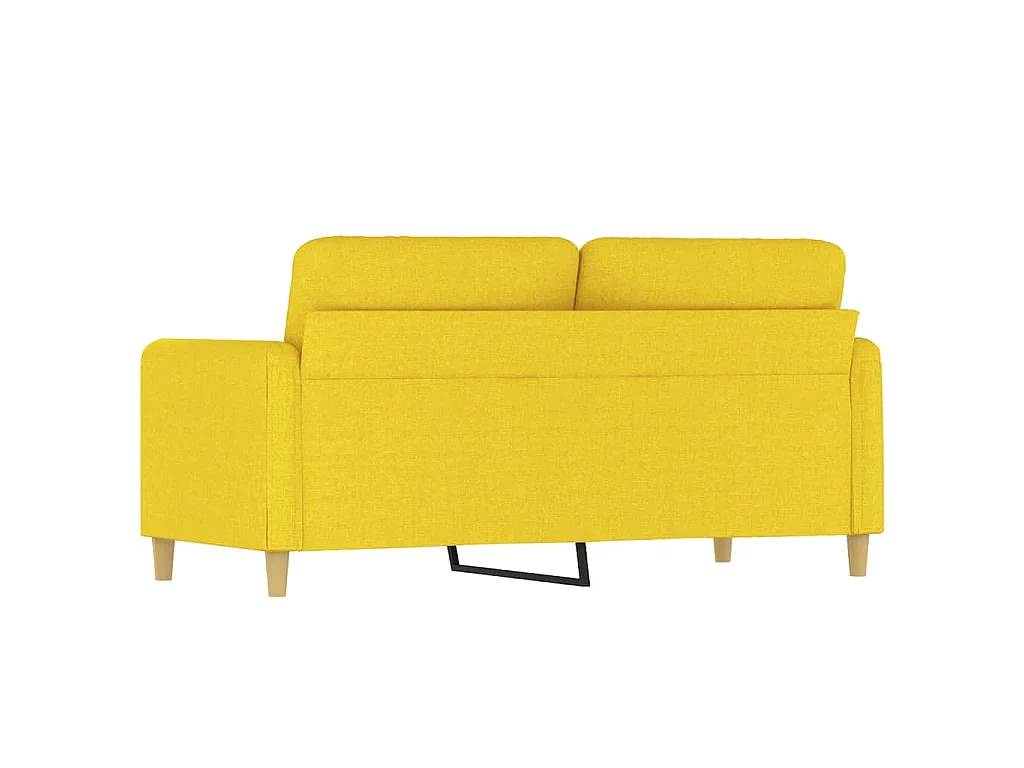 Canapé 2 places en tissu jaune