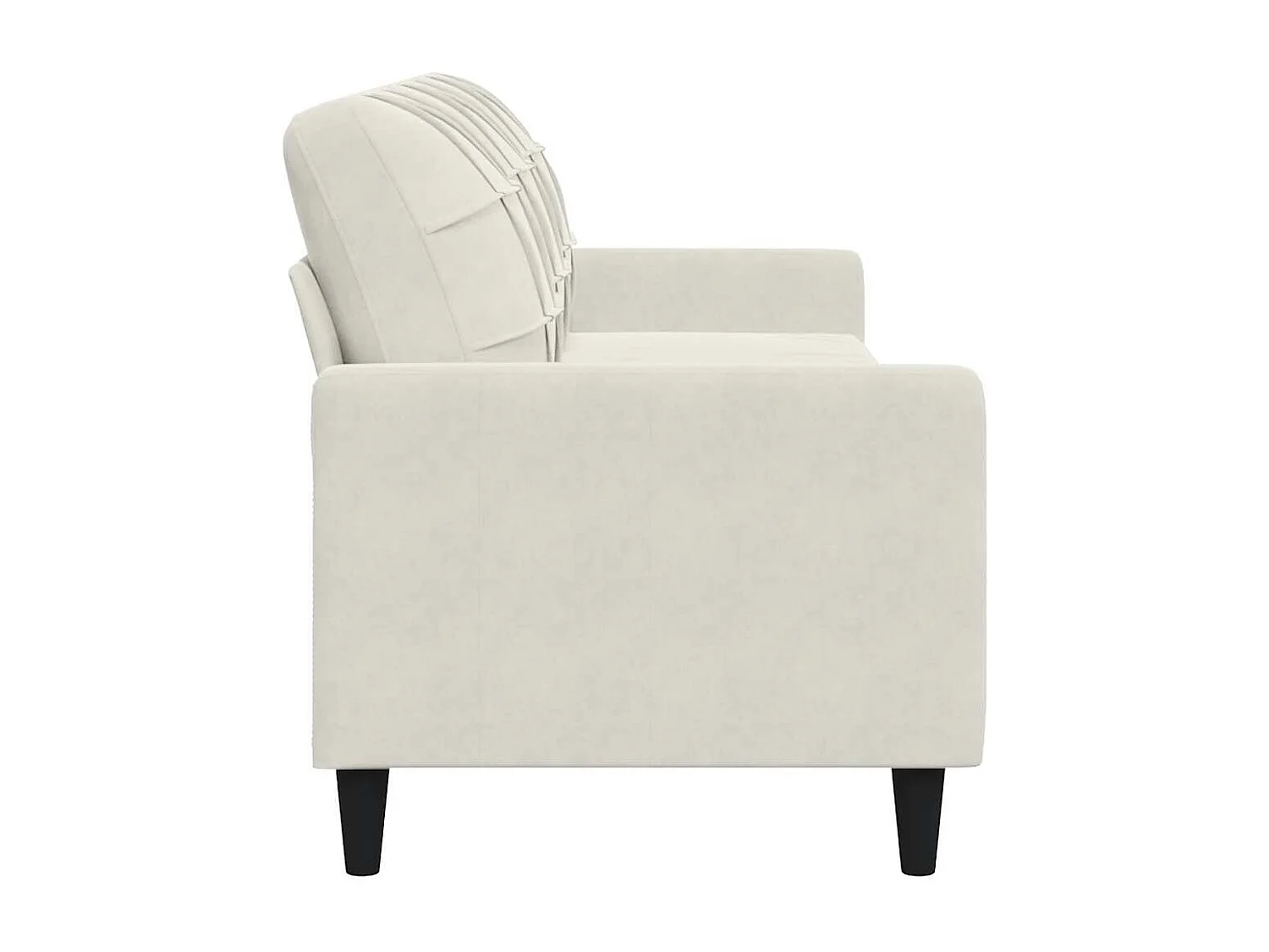 3-Sitzer-Sofa Creme 210 cm Samt