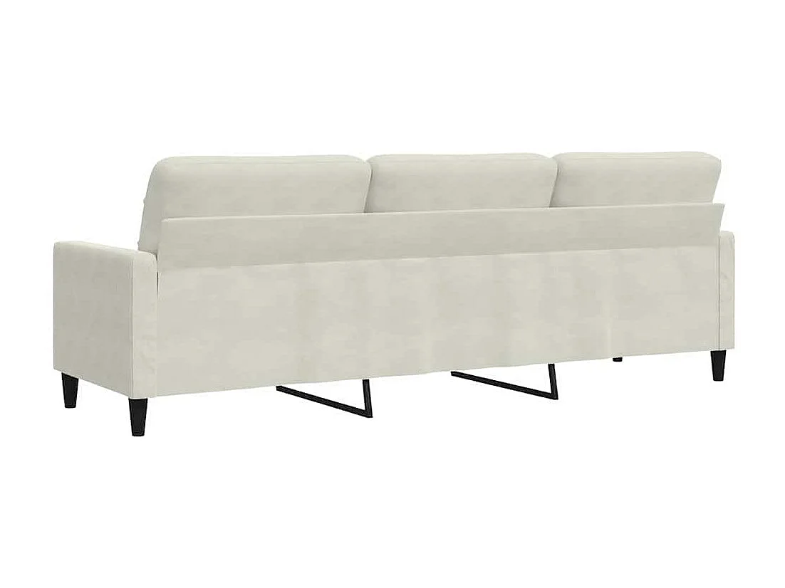 3-Sitzer-Sofa Creme 210 cm Samt