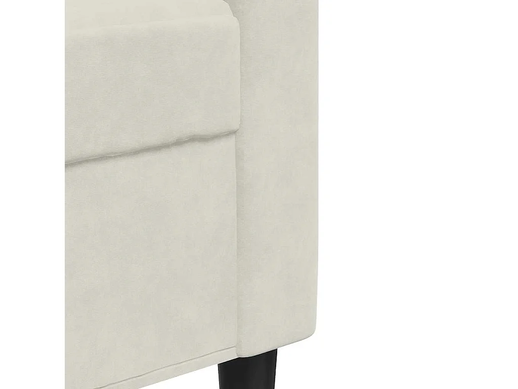 3-Sitzer-Sofa Creme 210 cm Samt