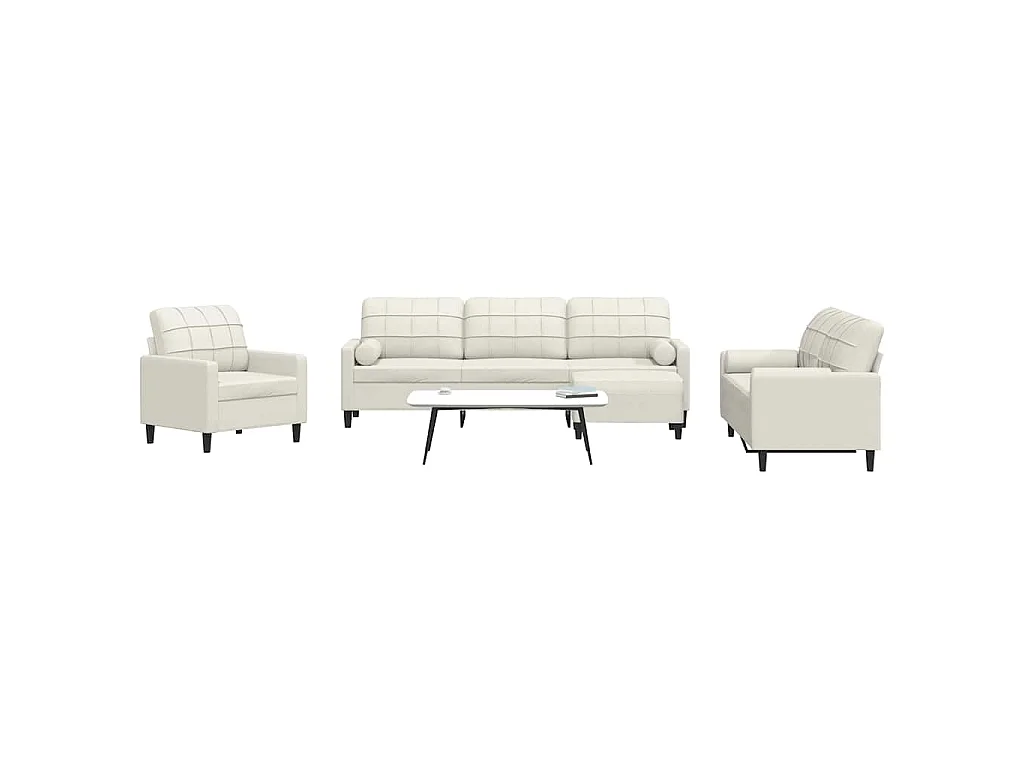 Ensemble de canapés 4 pcs avec coussins et traversins velours