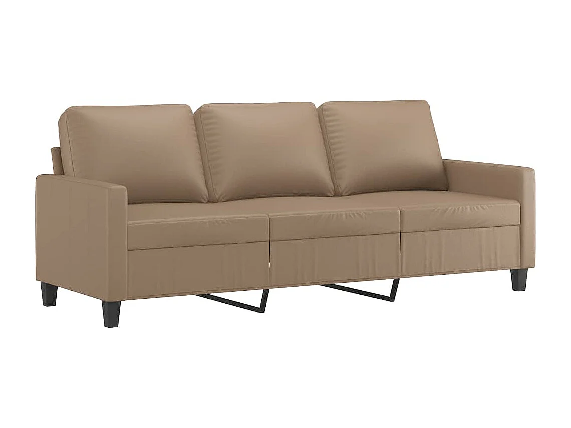 Ensemble de canapés 3 pcs avec coussins Cappuccino Similicuir