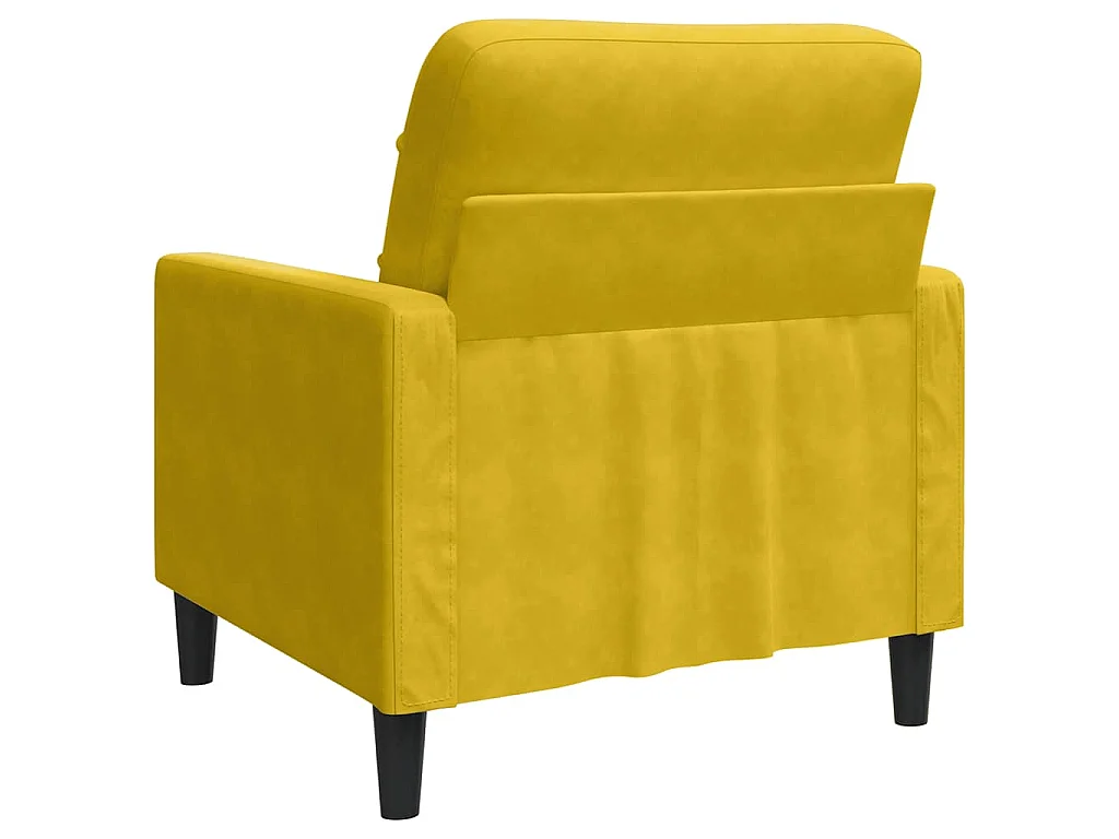 Fauteuil Jaune 60 cm Velours