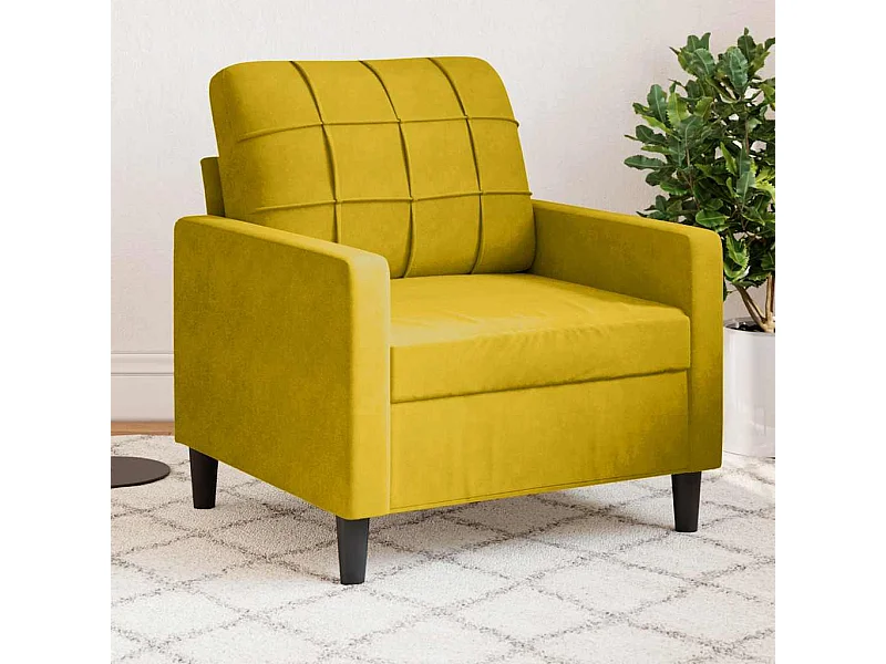 Sessel Gelb 60 cm Samt