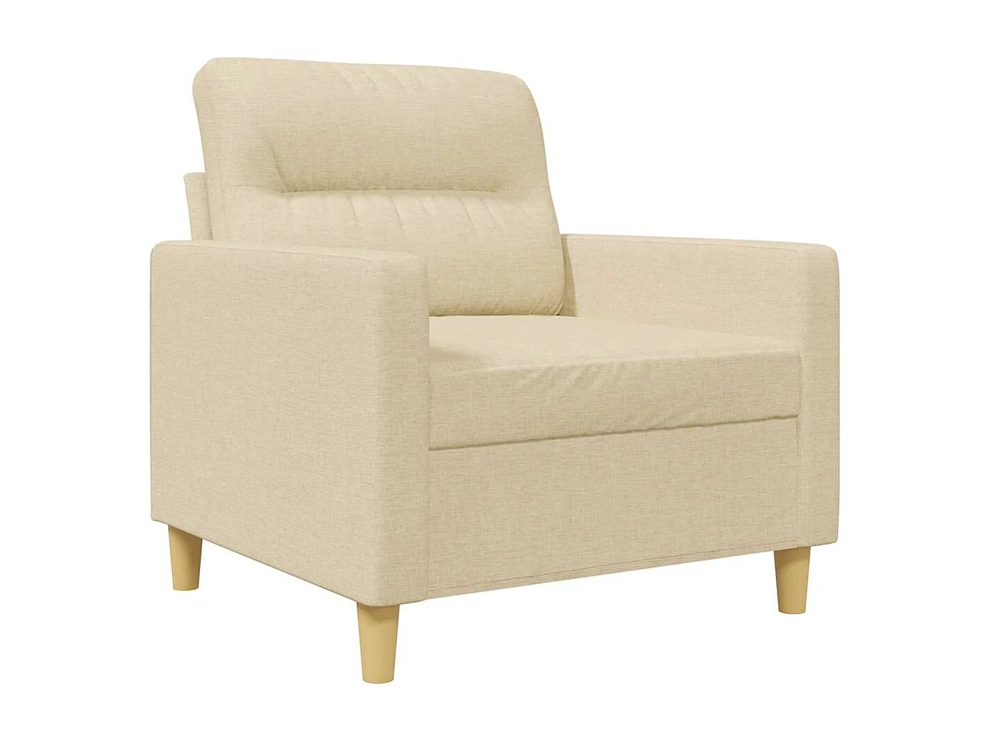 Fauteuil Crème 60 cm Tissu