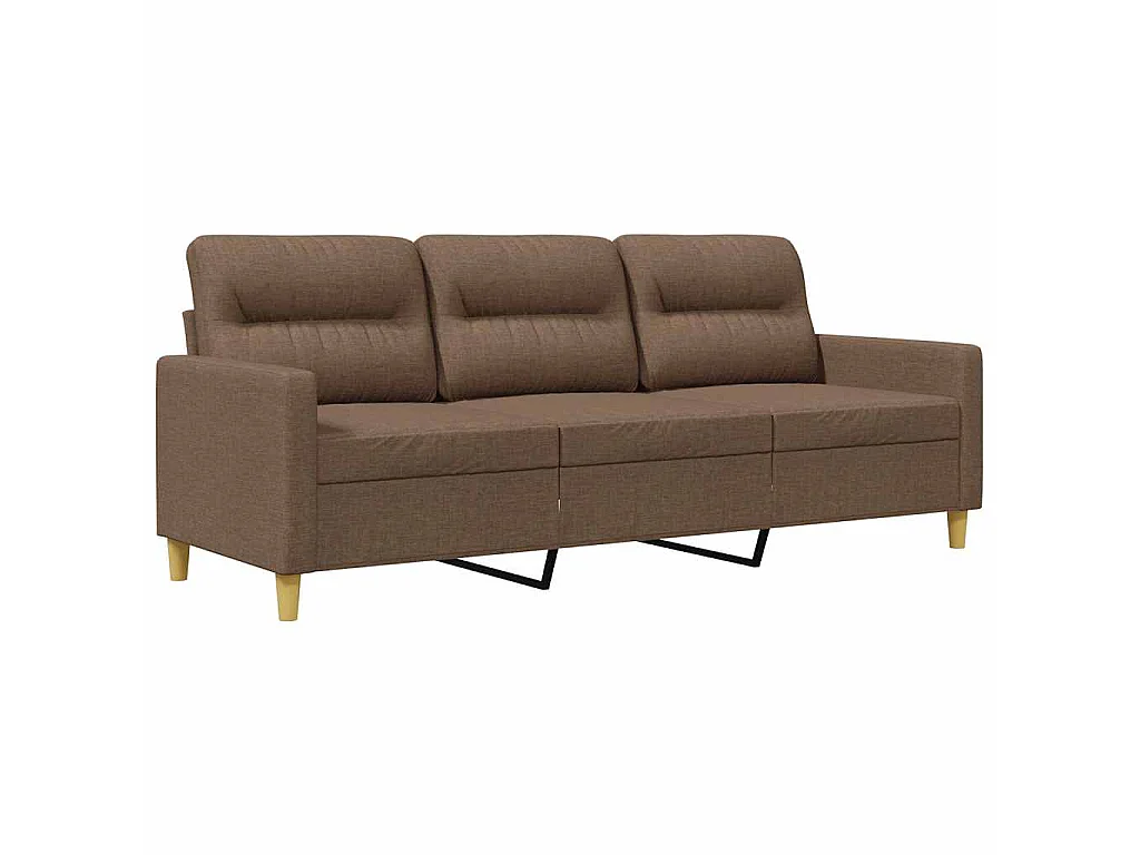 Canapé à 3 places Marron 180 cm Tissu