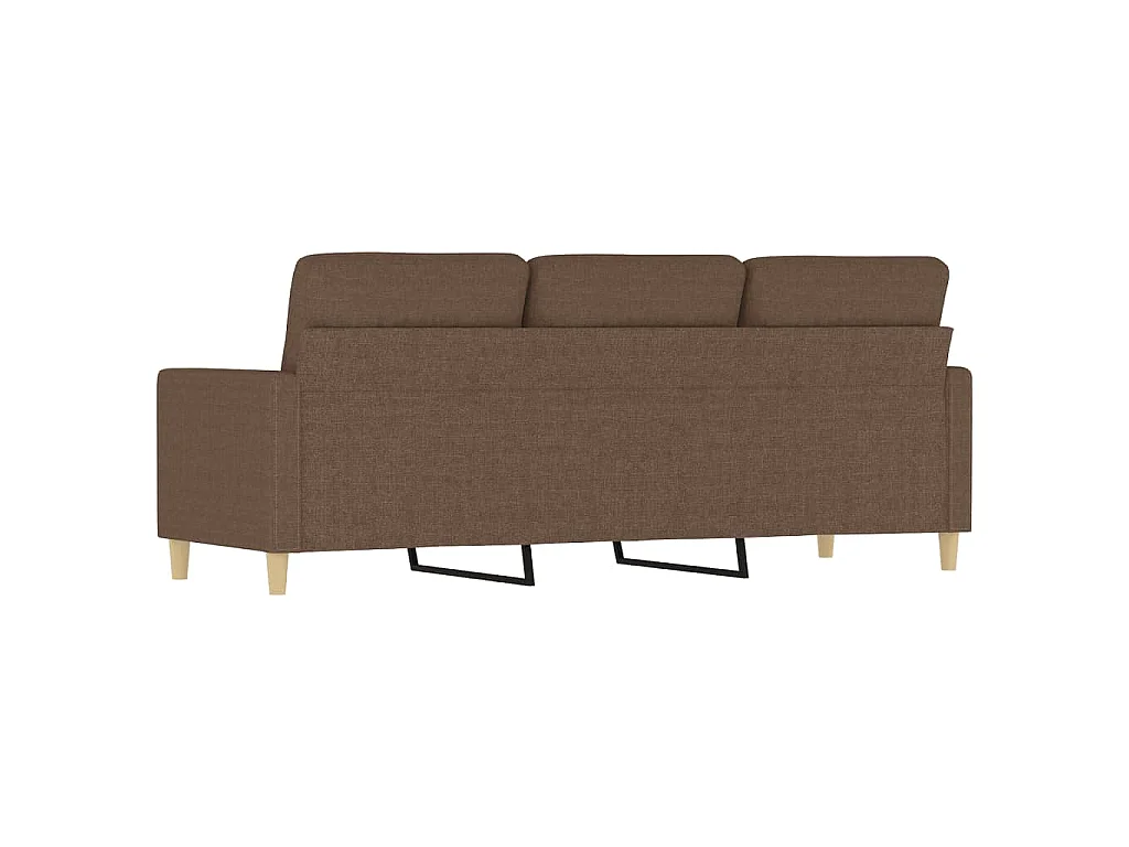 Canapé à 3 places Marron 180 cm Tissu