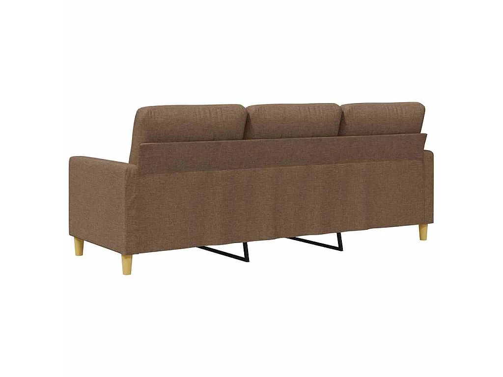 Canapé 3 places en tissu marron