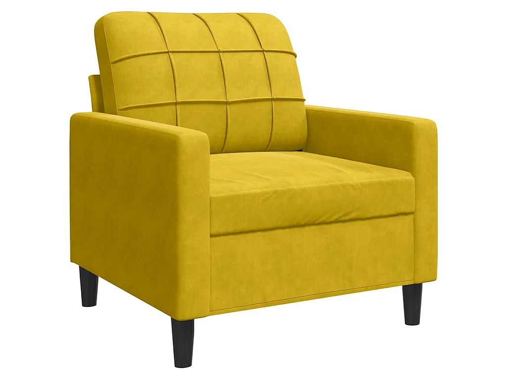 Juego de sofás con cojines 3 piezas terciopelo amarillo