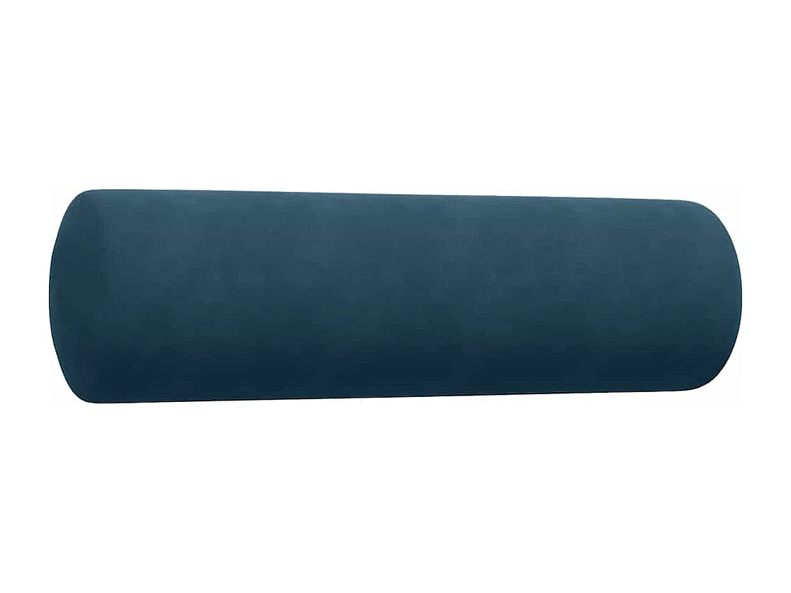 Ensemble de canapés 3pcs et coussins et traversins bleu velours