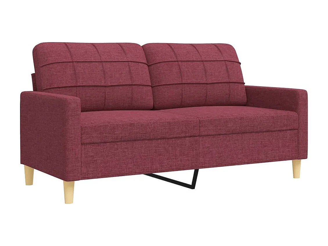 Ensemble de canapés 3 pcs rouge bordeaux tissu
