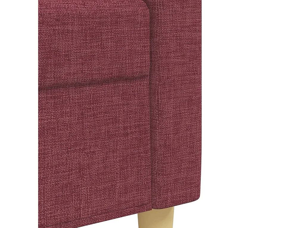 Ensemble de canapés 3 pcs rouge bordeaux tissu