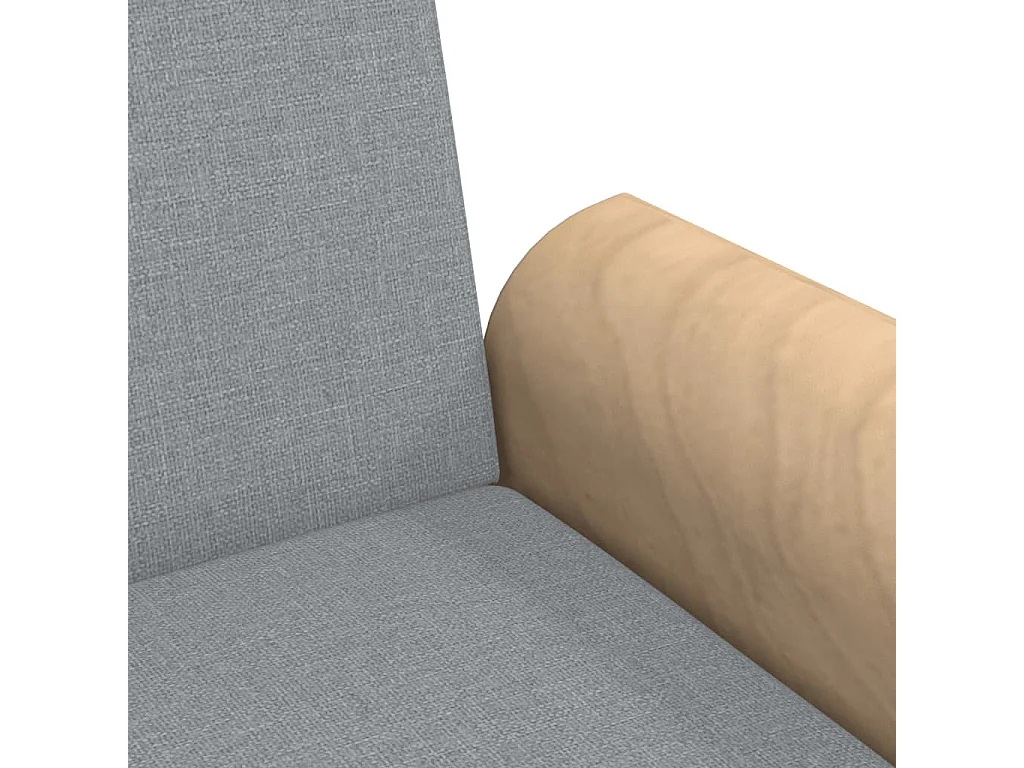 Schlafsofa mit Armlehnen Hellgrau Stoff