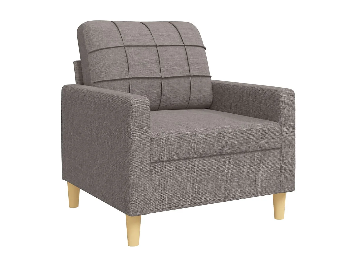 Ensemble de canapés 4 pcs avec repose-pied taupe tissu