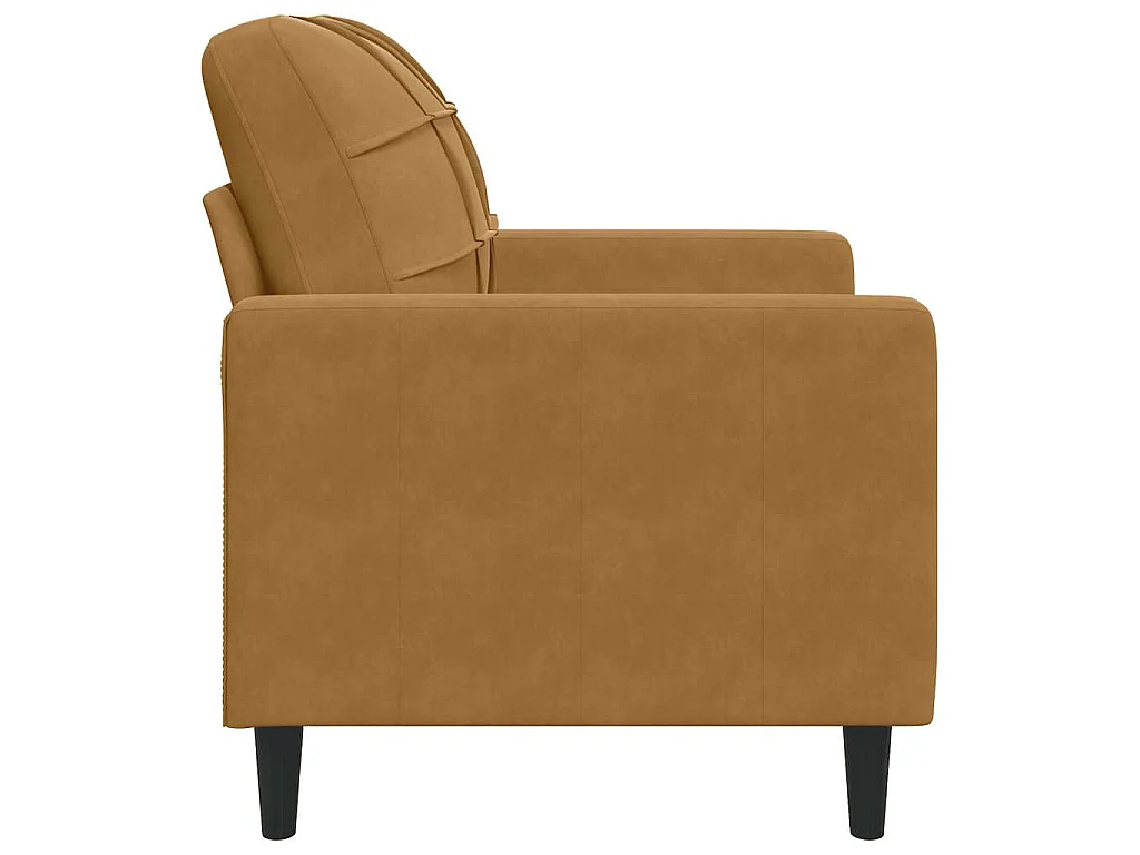 Fauteuil Marron 60 cm Velours
