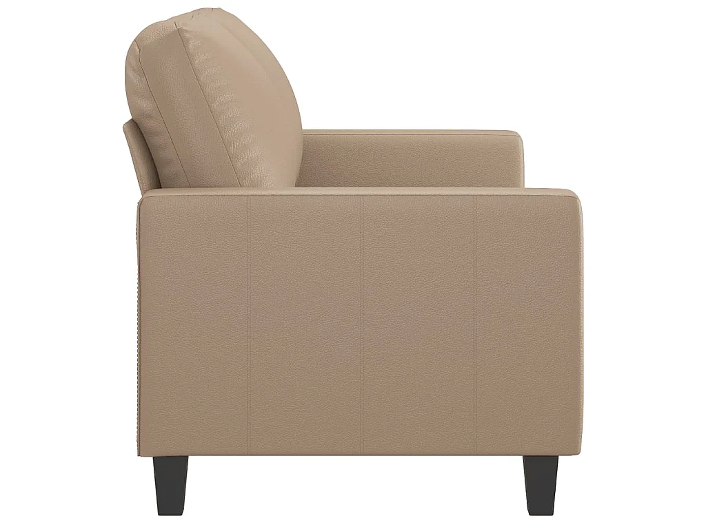 Tweezitsbank 120 cm kunstleer cappuccinokleurig