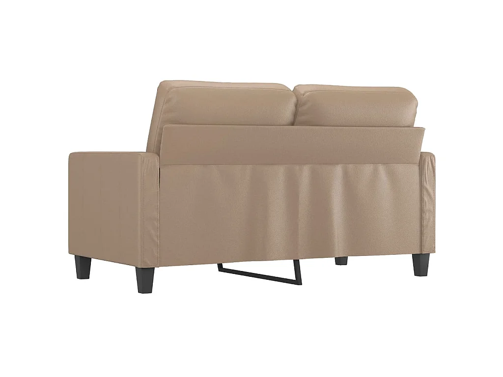 Tweezitsbank 120 cm kunstleer cappuccinokleurig