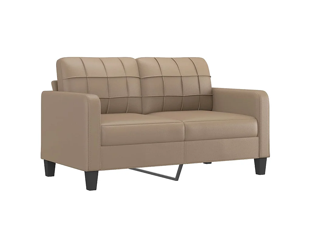 Ensemble de canapés 3 pcs avec coussins cappuccino similicuir