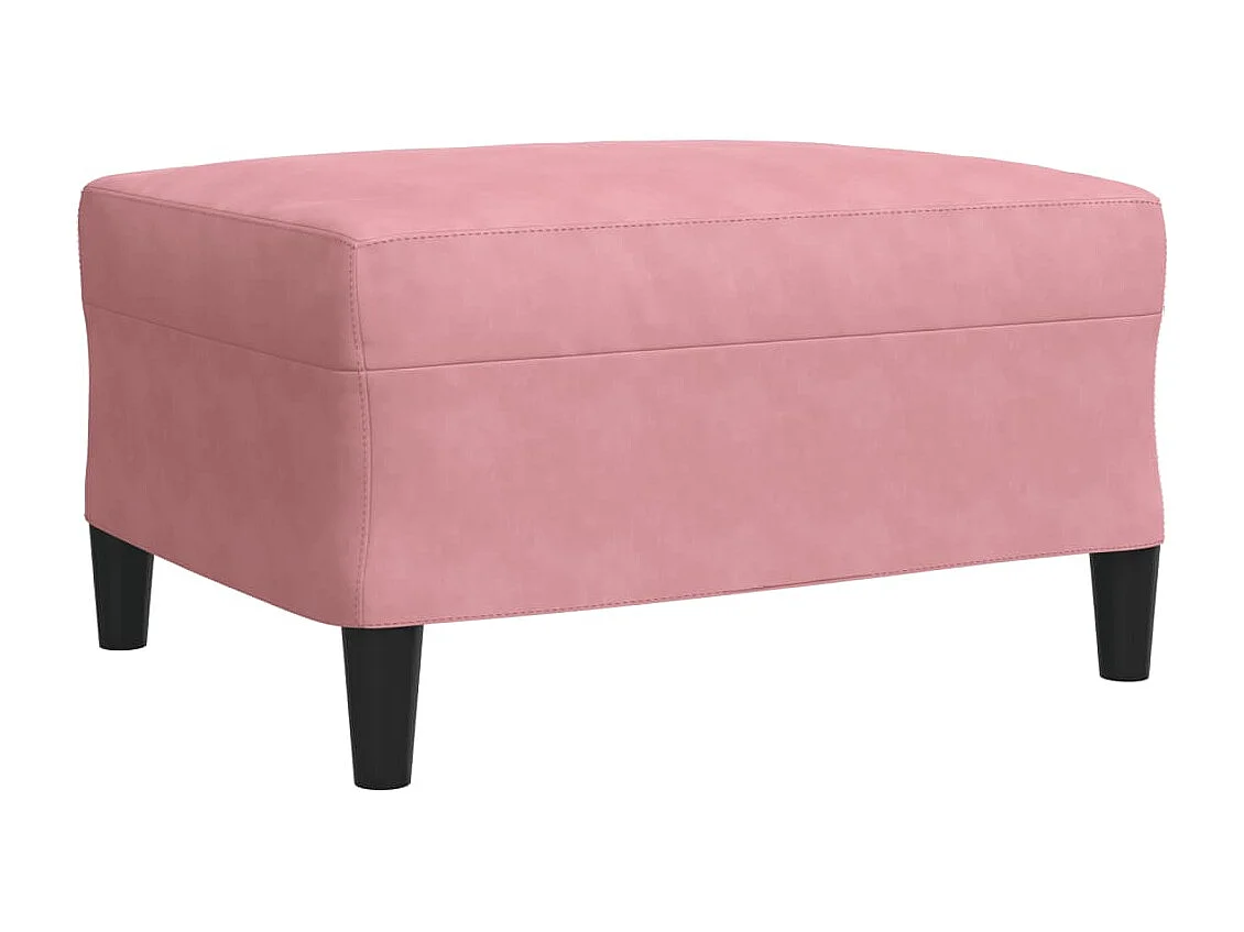 4-tlg. Sofagarnitur mit Kissen Rosa Samt
