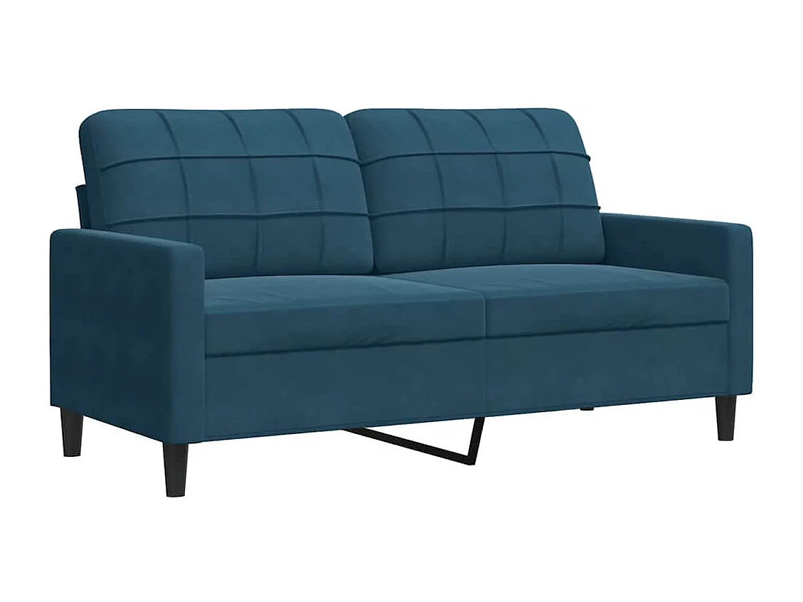 3-delige Loungeset met kussens fluweel blauw