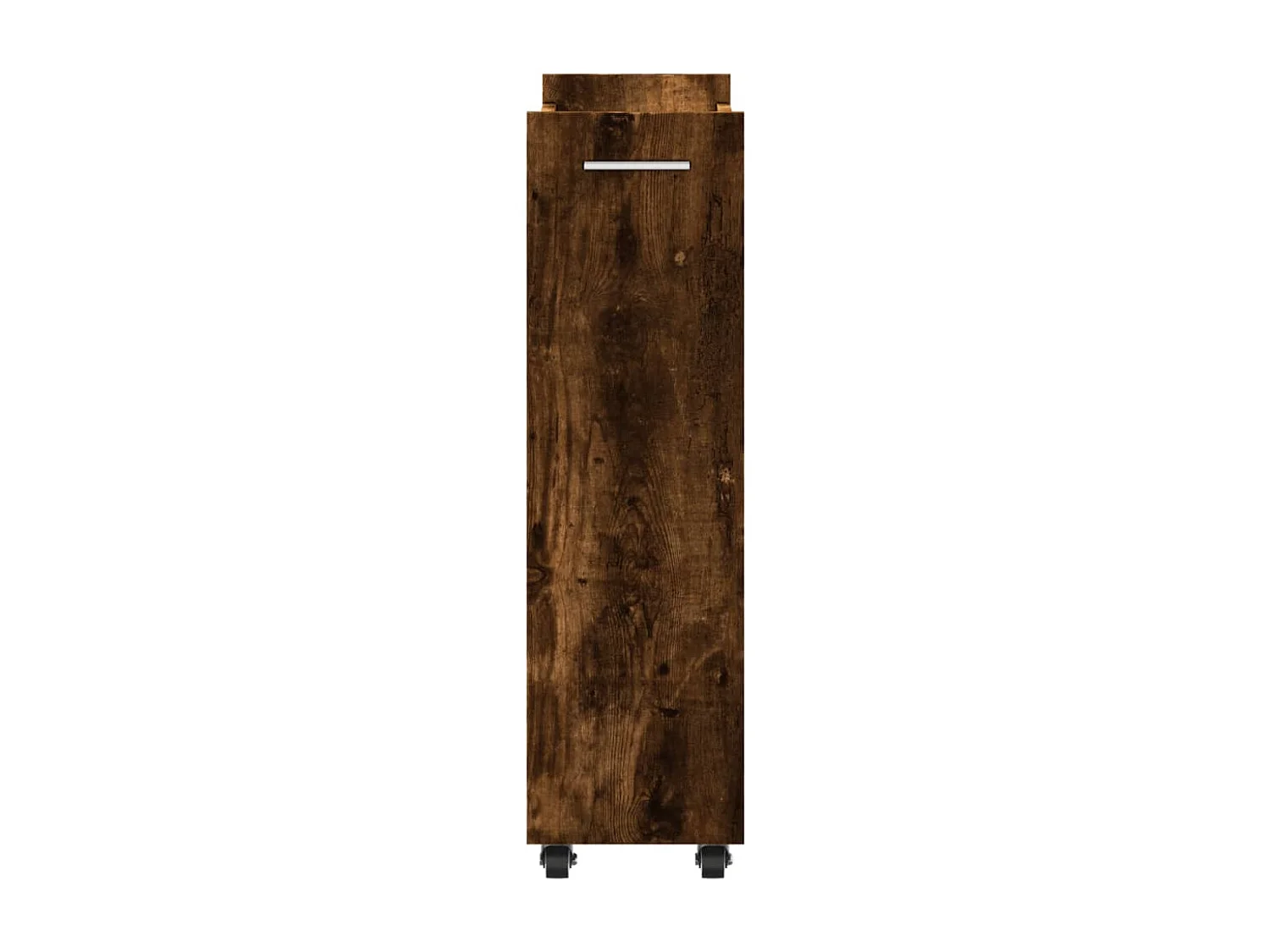 Armoire avec roues chêne fumé 60x22x79 cm bois d'ingénierie
